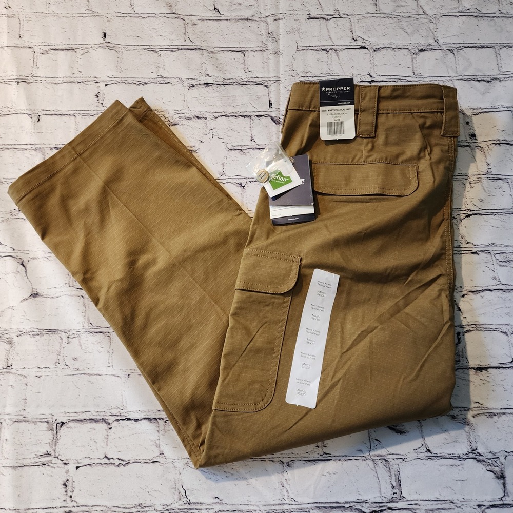 Propper Mens Kinetic Tactical Pant Coyote Brown Ripstop Teflon F52944 36x30